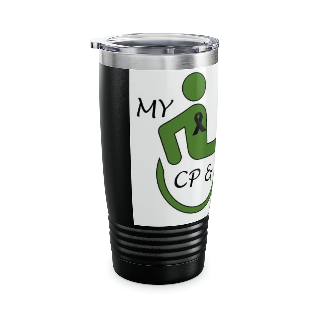 Ringneck tumbler view showing logo 