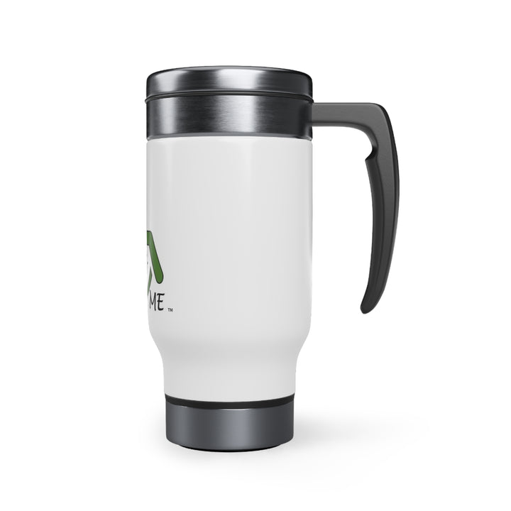 Taza de viaje de acero inoxidable con asa, 14 oz