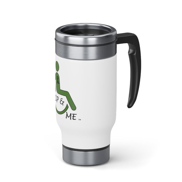 Taza de viaje de acero inoxidable con asa, 14 oz