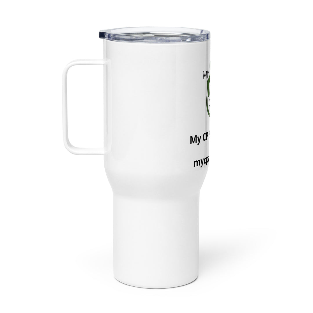 My CP & Me Logo Travel mug with a handle - The My CP & Me Store