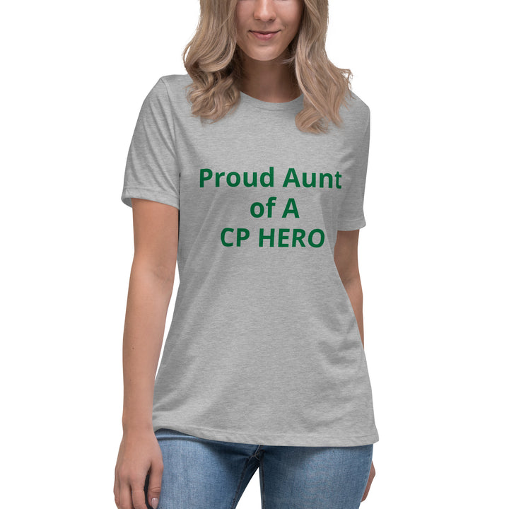 Camiseta ancha para mujer Orgullosa tía de un héroe CP