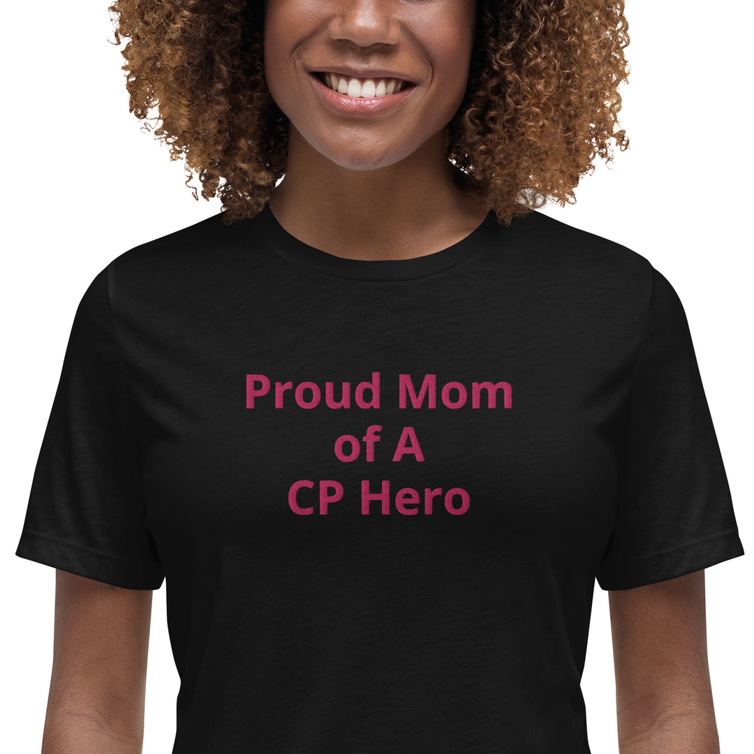 Stolze Mutter eines CP Hero Damen-T-Shirt in entspannter Form, Rosa