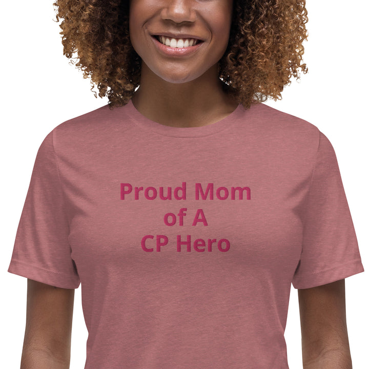 Stolze Mutter eines CP Hero Damen-T-Shirt in entspannter Form, Rosa