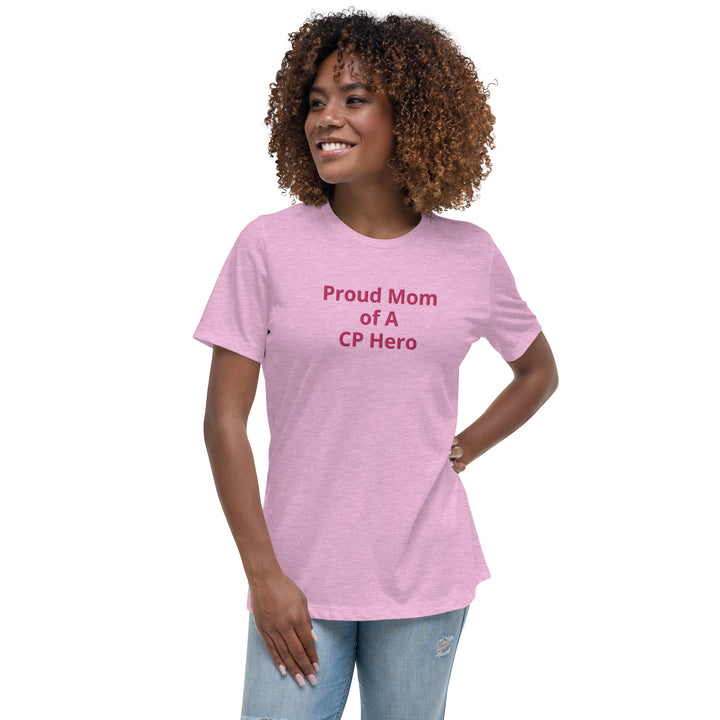 Stolze Mutter eines CP Hero Damen-T-Shirt in entspannter Form, Rosa