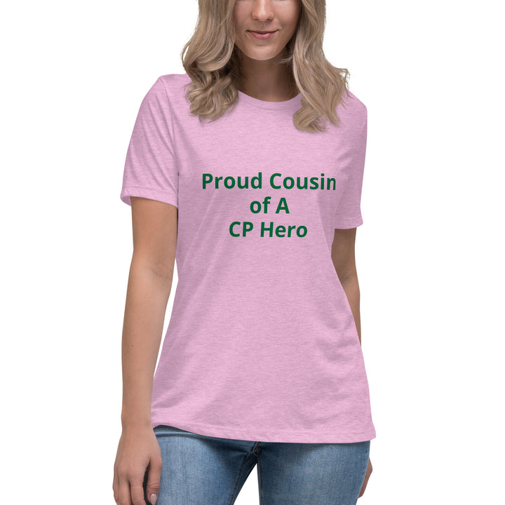 Camiseta ancha para mujer Orgullosa prima de un héroe CP