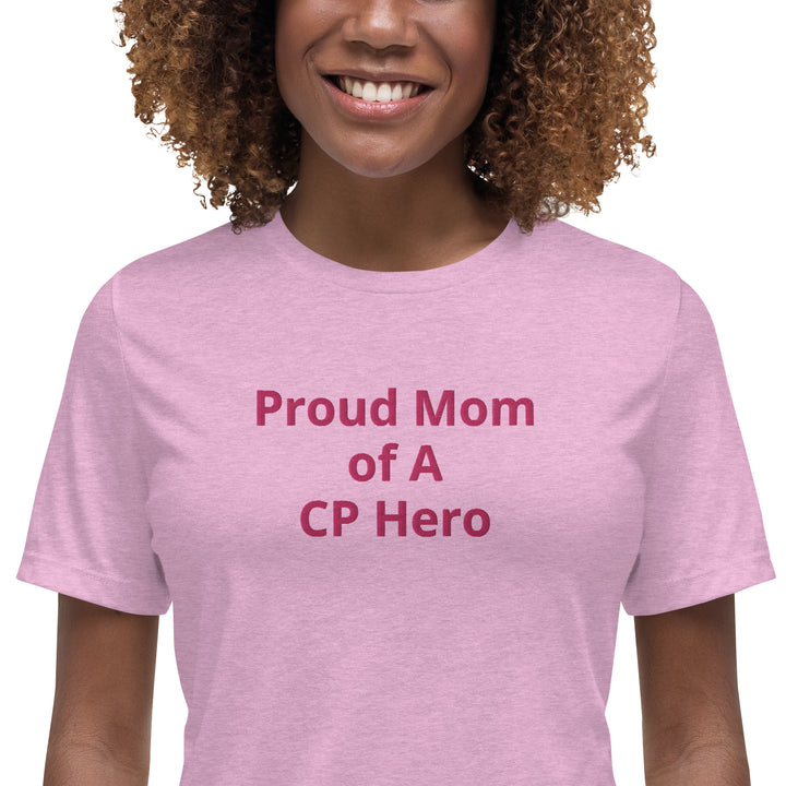 Stolze Mutter eines CP Hero Damen-T-Shirt in entspannter Form, Rosa