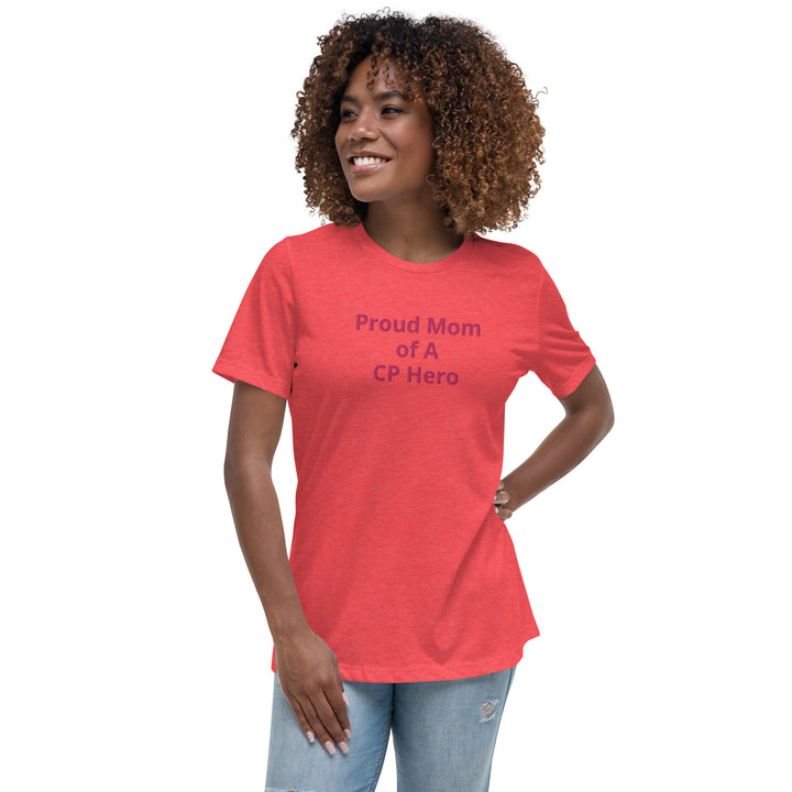 Stolze Mutter eines CP Hero Damen-T-Shirt in entspannter Form, Rosa