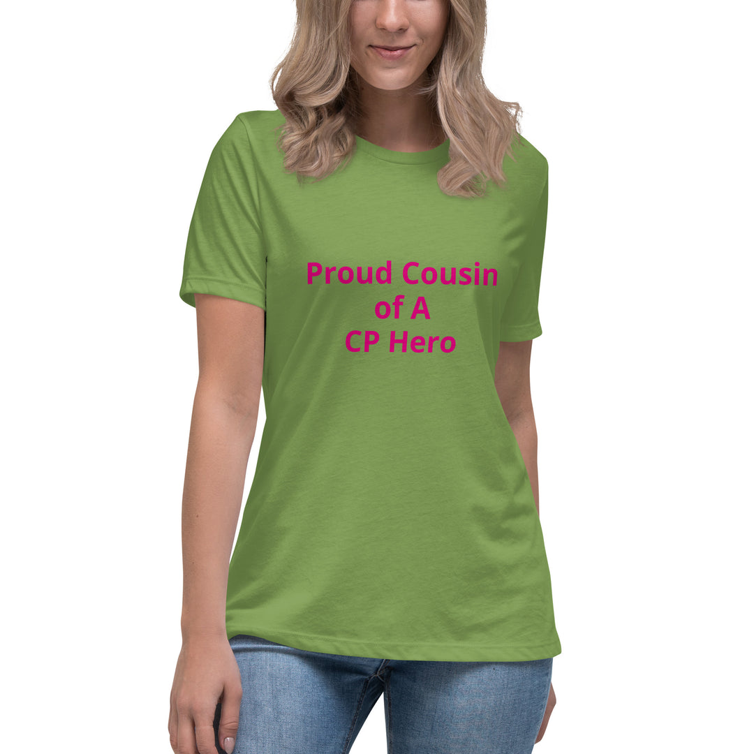 Proud Cousin of A CP Hero Women's Relaxed T-Shirt Pink