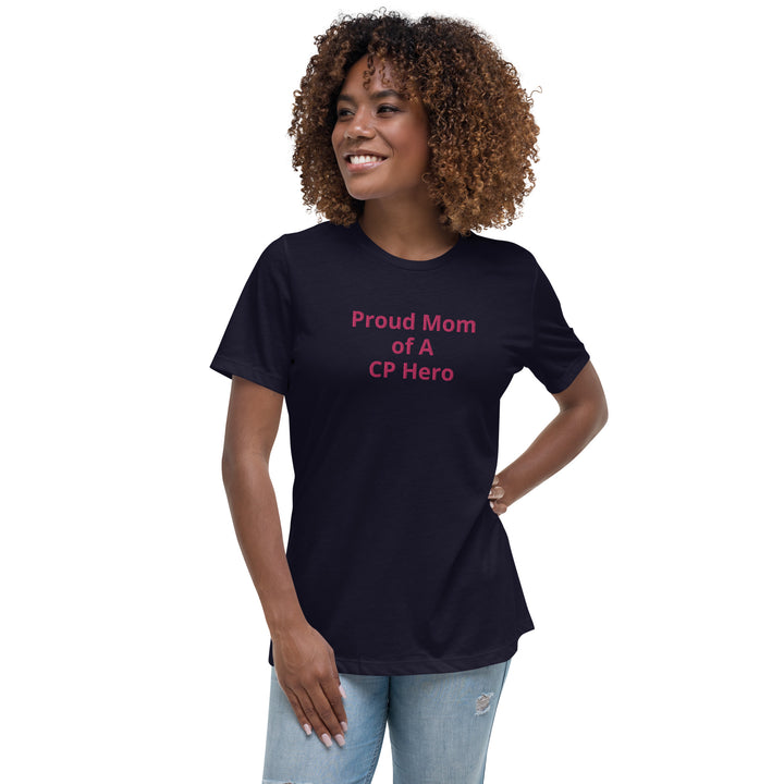 Stolze Mutter eines CP Hero Damen-T-Shirt in entspannter Form, Rosa