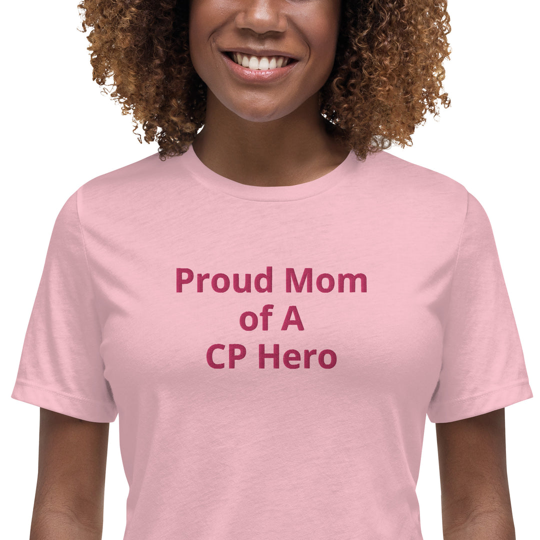 Stolze Mutter eines CP Hero Damen-T-Shirt in entspannter Form, Rosa