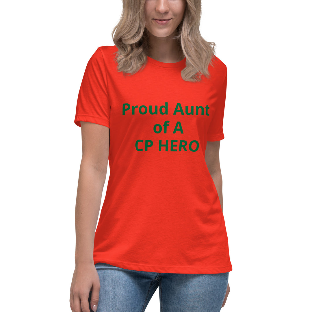 Camiseta ancha para mujer Orgullosa tía de un héroe CP