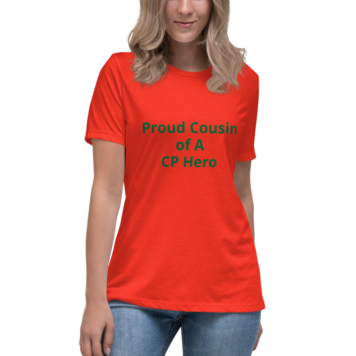 Stolze Cousine eines entspannten Damen-T-Shirts von CP Hero