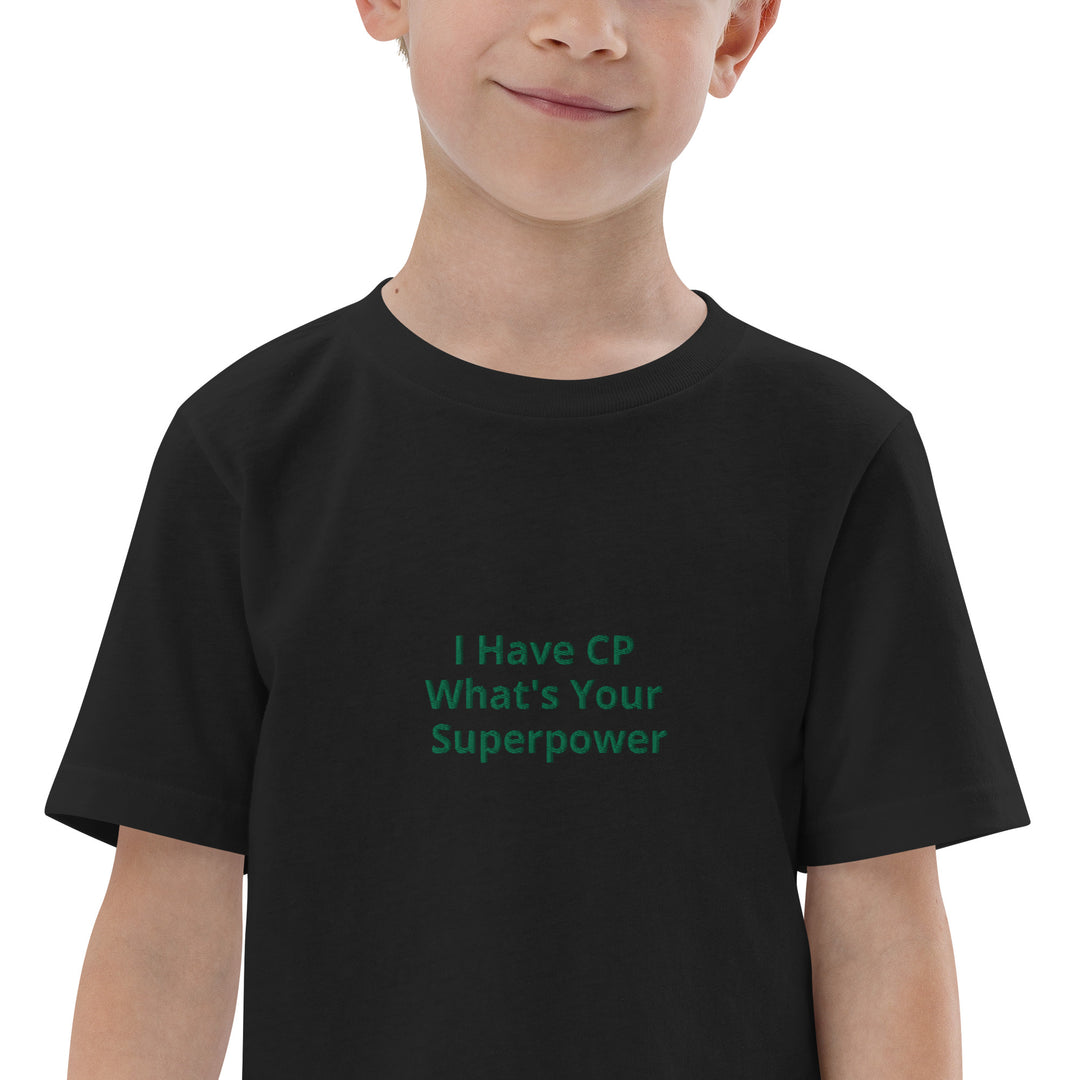 I Have CP What's Your Superpower Youth jersey t-shirt - The My CP & Me Store