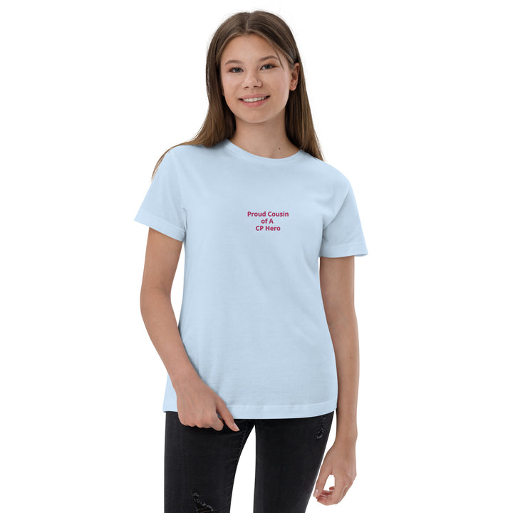 Proud Cousin of A CP Hero Youth jersey t-shirt Pink