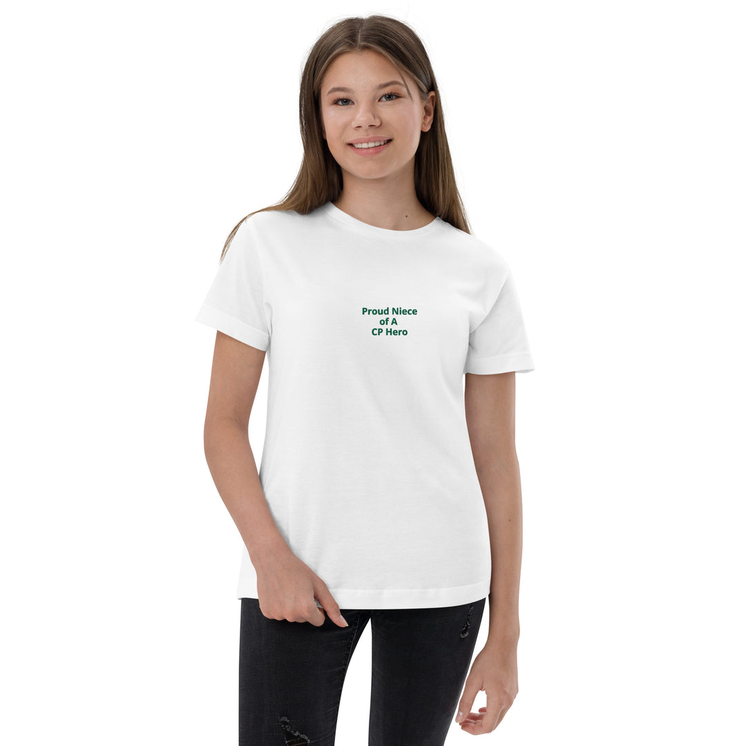 Camiseta de jersey juvenil Orgullosa sobrina de un héroe CP