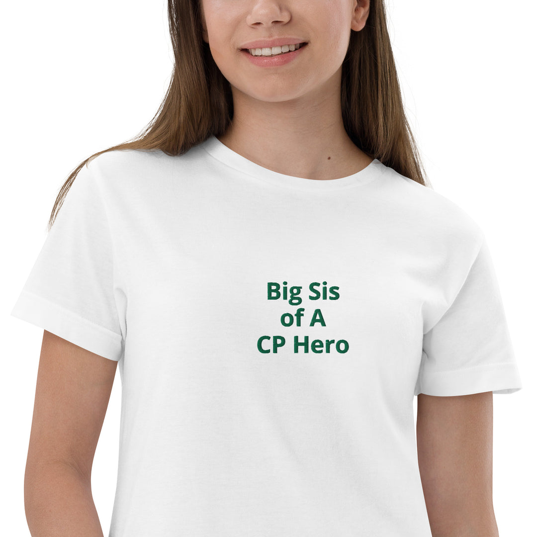 Big Sis of A CP Hero Youth jersey t-shirt - The My CP & Me Store