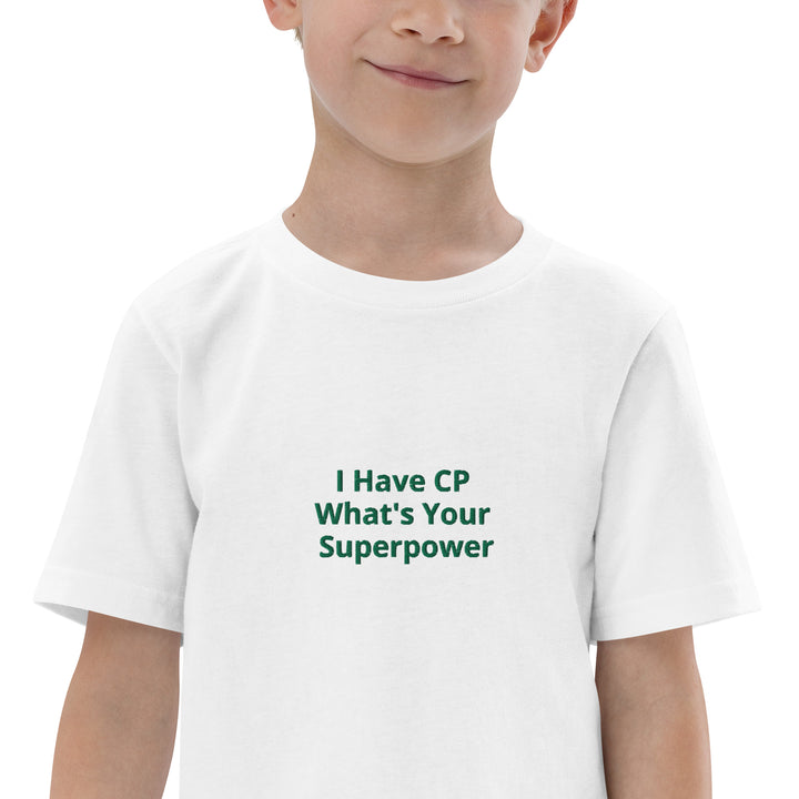 I Have CP What's Your Superpower Youth jersey t-shirt - The My CP & Me Store